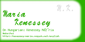 maria kenessey business card